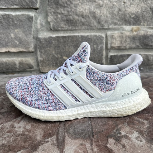 adidas Shoes - Adidas Womens Sz 7 Ultraboost DB3211 Knit Running‎ Shoes Sneakers White Red Blue